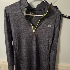 Russell Athletic Gray Quarter-Zip Pullover